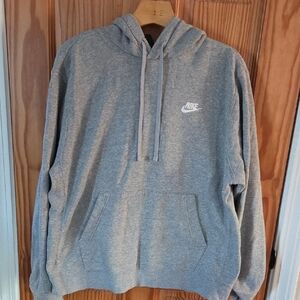 Nike Men's Heather Gray Gusseted Hoodie